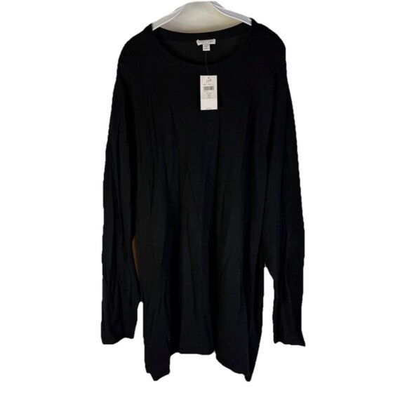 J. Jill Sweaters - New J.Jill Cotton Lightweight Tunic Sweater Black